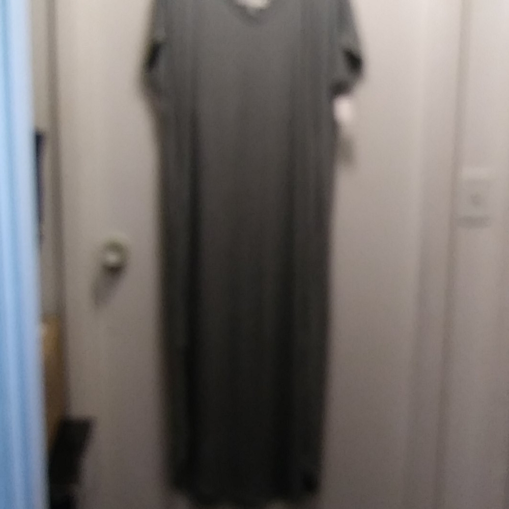 Long slit at bottom dress